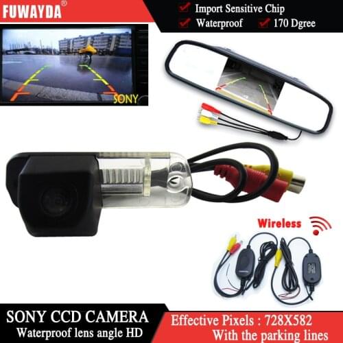 FUWAYDA wireless rearview camera+Car Rearview Monitor for Benz C-Class W203 E-Class W211 CLS-Class 300 W219 R350 R500 WATERPROOF