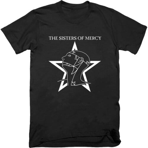 Sisters of Mercy T Shirt Tee Top The Worlds End Simon Pegg Retro 80s Cotton Short Sleeve T-shirt New Fashion Camiseta Hombre