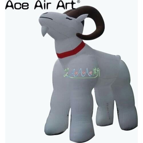 Giant white color inflatable goat/sheep animal model for outdoor advertising/farm decoration