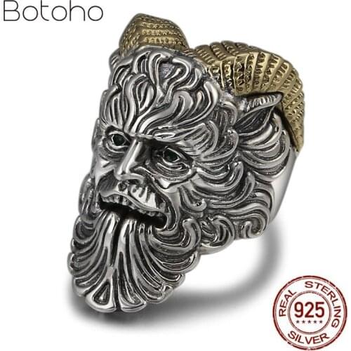 925 Sterling Silver color Priest Opening Ring Men Women Adjustable Ring with Zircon Eyes Jewelry Christmas gifts Wedding Bands