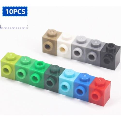 10PCS MOC 87087 1x1 Block DIY Building Blocks with Bumps Compatible With Brand Educational Creative Toys For children