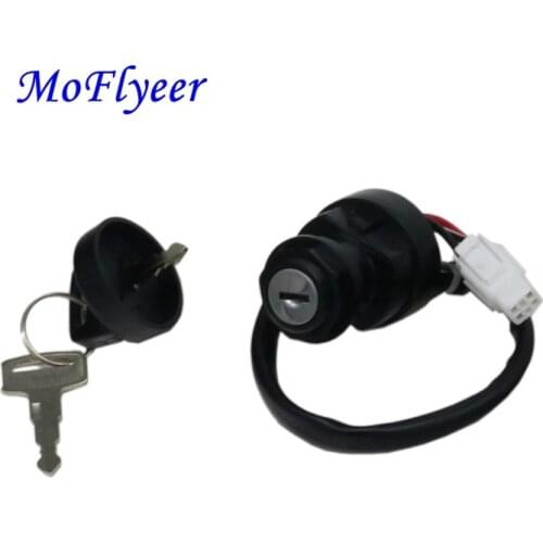 MoFLyeer Motorcycle Parts Motorcross Lock ATV 4 Pin Ignition Key Switch with 2 Keys For Yamaha YFZ450 YFZ450V 04-09