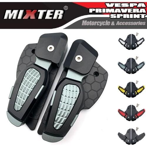 Motorcycle Accessories Rear Passenger Foot Peg Steps Foldable Pedals Footrest For PIAGGIO VESPA Primavera 150 Sprint 150 17-18