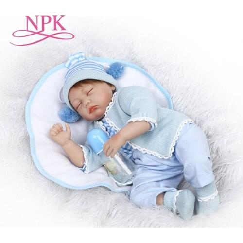 NPK 22inches 55CM silicone reborn doll Bonecas Baby Reborn realistic magnetic pacifier bebe doll reborn for girl Gift