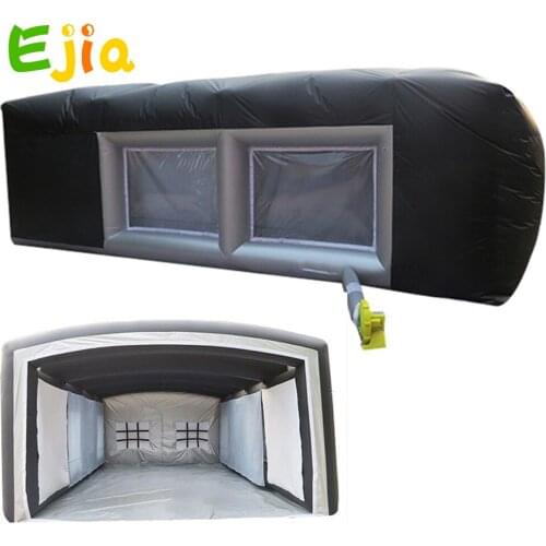 Movable Customized Black Gray Giant Spray Paint Booth Inflatable Spray Car Paint Booth Tent For Sale