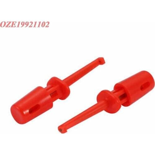 Plastic Multimeter Test Hook Clip Grabber Red for PCB SMD IC 42mmx12mmx9mm