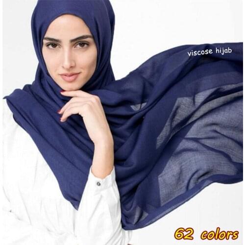 58 Colors fashion Hot sale scarf Women Plain Maxi Hijab designer soft Soild muslim shawls wraps viscose foulard head ladies scar
