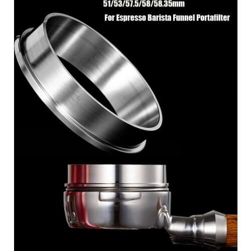 51/53/57.5/58/58.35mm Stainless Steel Intelligent Dosing Ring Brewing Bowl Coffee Powder for Espresso Barista Funnel Portafilter