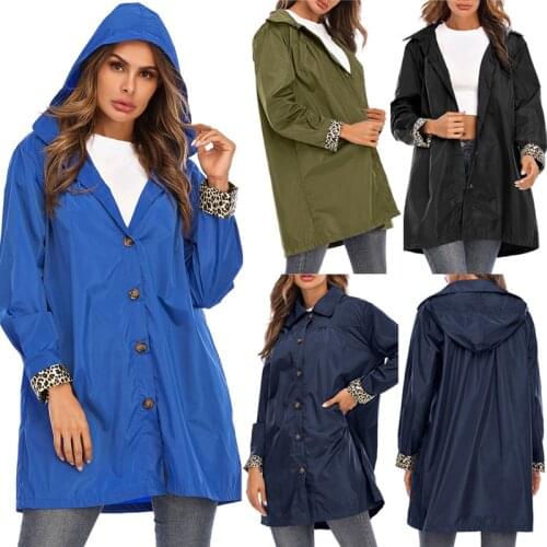 High Quality Women Windbreaker Outdoor Hooded Waterproof Raincoat Jacket Mid Length Lightweight Bike Jacket Mountaineering Suit
