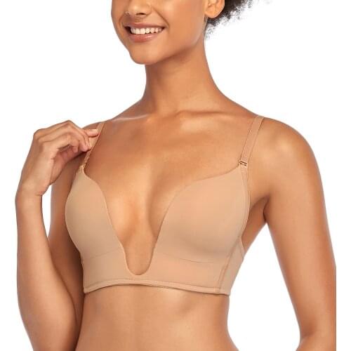 Sexy Deep V Plunge Bra Push Up Women Brassier Straps Sutian Femme Everyday Seamless Wireless Underwear 70 75 80 85 90 B C D