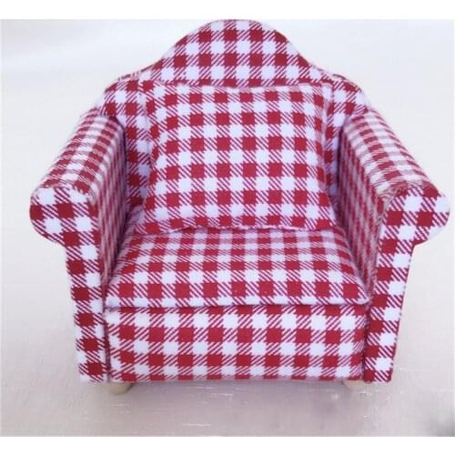 1:12 miniature soft single sofa for dolls mini furniture toys dollhouse pretend play toy for girls gifts children decoration