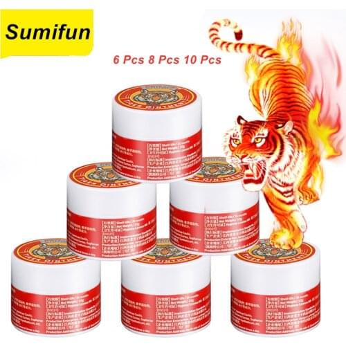 10 Pcs 8 Pcs 6 Pcs Tiger Balm Cool Cream Pain Relief Ointment Dizziness Muscle Relief Arthritis Muscle Medical Plaster Tiger