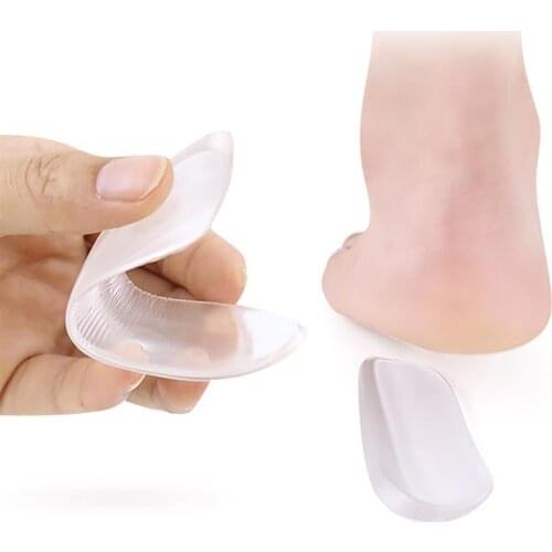 Kapmore 2 Pairs Heel Pad Gel Soft Clear Adhesive Shoe Insert Pad O Leg Pad For Adults Health Feet Care Support Foot Care