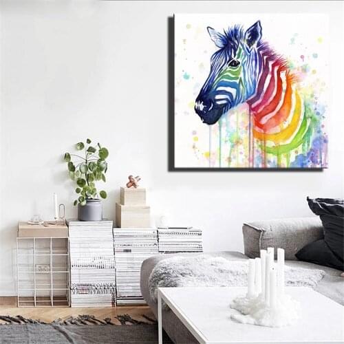 HD Print Abstract Horse Paintings For Kids Room Wall Watercolor Modern Horse Canvas Prints Graffiti Art Poster for Living Room