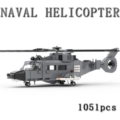 Army helicopter fighter Moc building block game Army brick boy soldier toy classic creative birthday