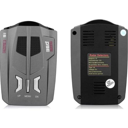 English / Russian version 360 Degrees V9 Car Trucker Speed Vehicle Radar Detector Voice Alert Warning 16 Band Auto LED Display