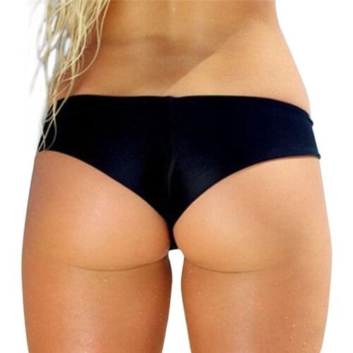 Low waist hot sale Bikini Bottom Thong Sexy Swimwear Women Brazilian Cheeky Bathing Beach Swimsuit fundo de biquini