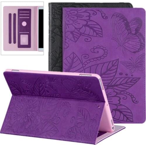 Case for iPad Mini 5 2019 mini 4 3 2 1 Case Flower EmbossedSilicone Back Stand Auto Sleep/Wake up Smart Cover for iPad Mini 5