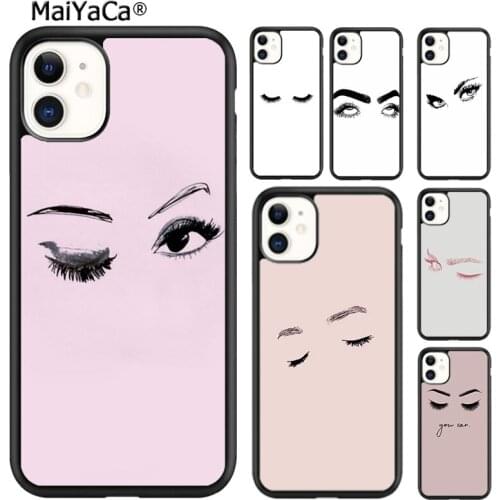 MaiYaCa Eyes Eyelash Aesthetic Phone Case Cover For iPhone SE 6 6s 7 8 plus X XR XS 11 12 pro max Samsung Galaxy S8 S9 S10 shell