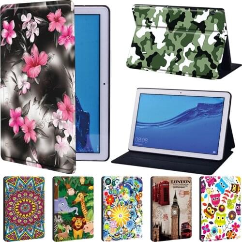 Tablet Case for Huawei MediaPad T3 8.0"/T3 10 9.6"/T5 10 10.1"/M5 Lite 10.1"/M5 10.8" PU Leather Protective Shell + Pen