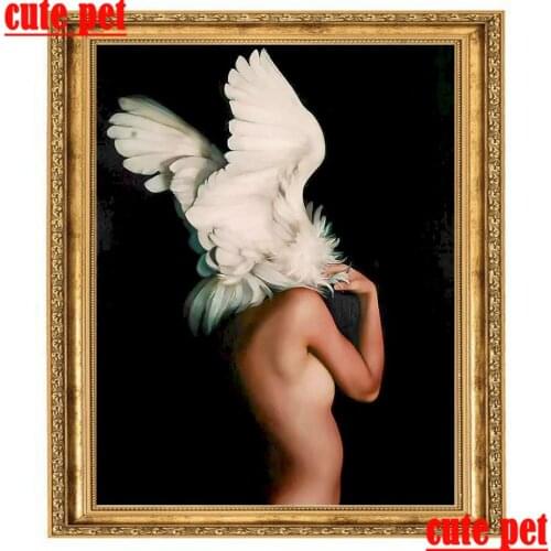 Diy female art wallpaper Flower girl 5d Diamond Painting artwork Needlework Cross Stitch Full Diamond Mosaic home art decoration