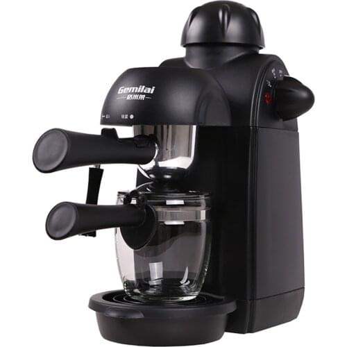 Crm2008 Home Coffee Machine Mini Semi-automatic Italian Style on-site Grinding Pot Small Steam Type Coffee Maker Stainless Steel