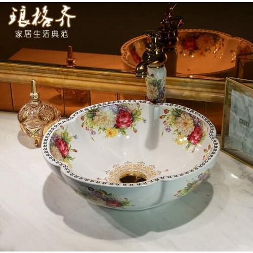 European washbasin ceramic table basin basin art table wash table wash table toilet table washbasin household