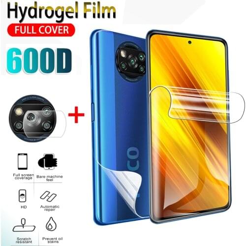 Hydrogel Film For XIAOMI POCO X3 NFC Screen Protector For xiaomi pocophone x3 x 3 Back Film pocox3 Camera Phone Protective Film