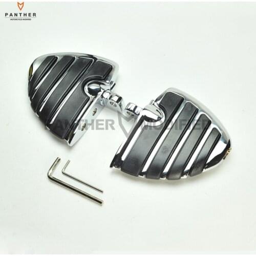 Chrome Motorcycle Male Mount Foot Pegs Footrests case for Harley Touring Trike Softail FL FLD