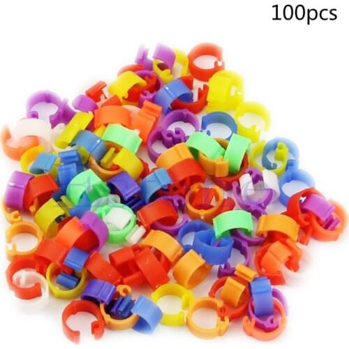 100X Chicken Hen Pigeon Leg Poultry Dove Bird Chicks Duck Parrot Clip Rings BandF1FB