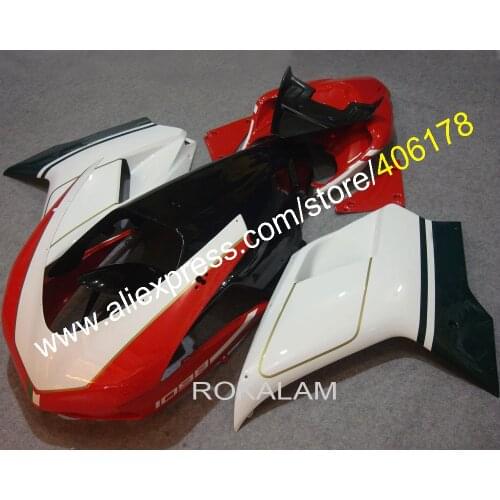 Motorbike Bodywork Kit For Ducati 07-11 1098 848 1198 2007-2011 Red White Black Motorcycle Fairings (Injection Molding)