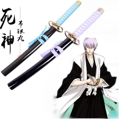 Cosplay Anime Bleach weapon Gin Ichimaru wooden Sword model 58CM Costume party Anime show Japan samurai sword gift cosplay props
