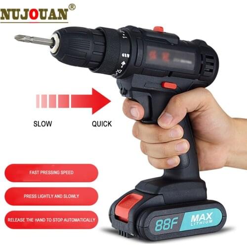New Electric Drill Cordless Screwdriver Lithium Battery Mini Drill Cordless Screwdriver Power Tools Cordless Drill Drilling Tool