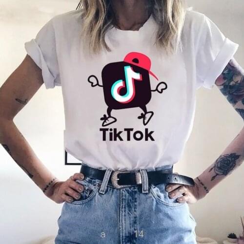 Tik Tok New Women T-shirts Casual Harajuku Tik Tok Printed Tops Tee Summer Female T shirt Short Sleeve T shirt Women Clothing