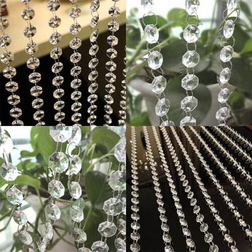 New 100cm 3.3 FT Acrylic Crystal Bead Curtain Window Door Hanging Wedding Home Decor
