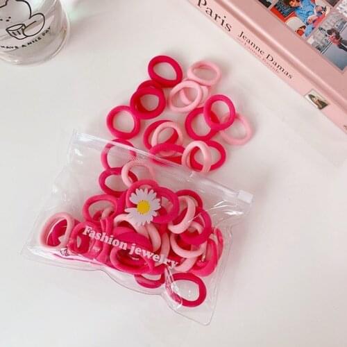 100pcs/Lot Girls Rubber Bands Scrunchies Elastic Hair Bands Hair Children Ties Ponytail Holders Headband Kids Hair Accessories