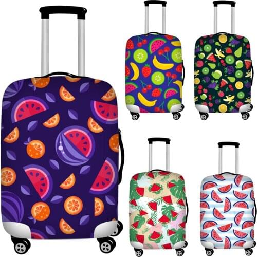 Twoheartsgirl Colorful Watermelon Print Luggage Covers Travel Essentials Waterproof Suitcase Cover for 18''-32'' Trunk Case