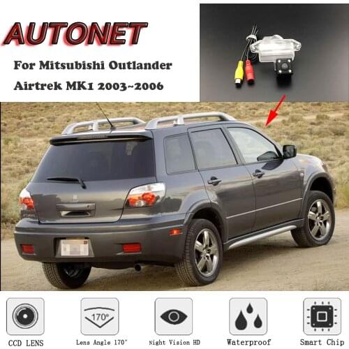AUTONET HD Night Vision Backup Rear View camera For Mitsubishi Outlander Airtrek MK1 2003~2006 CCD/License Plate camera