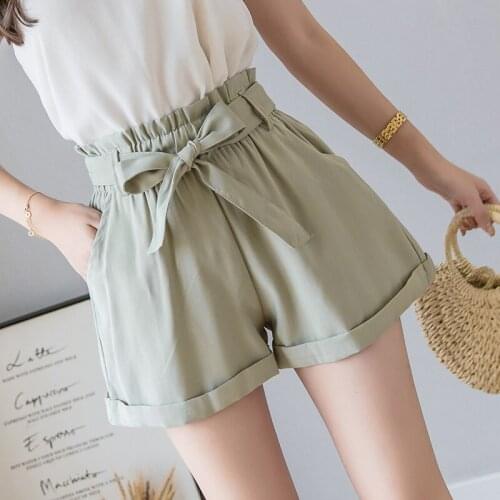 High waist loose wide leg female casual shorts summer vintage sexy traff-style za 2021 women sheiner women shorts