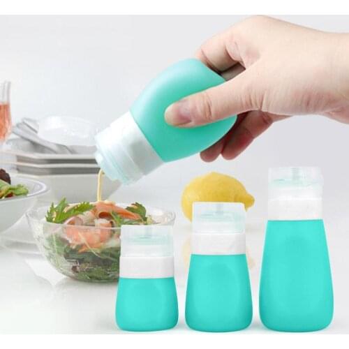 55ml Silicone Sauce Squeeze Bottle ,Salad Dressing Containers,Portable Soft Leak Proof Squeezable Bottle for Salad Sauce