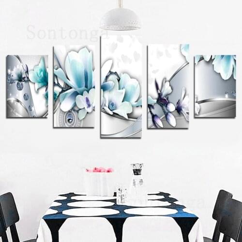 Light Luxury Flower No. 6 Decorative Painting Simple Style Modern Porch Living Room Corridor Study Room Hotel Decoration