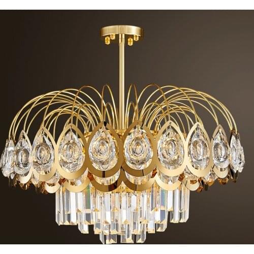 Living room led chandeliers Nordic luxury hotel lobby crystal hanging lamp modern minimalist art restaurant chandelier lighting