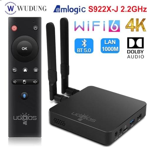 UGOOS TV Box AM6 Pro Amlogic S922X Android 9.0 DDR4 2G/4G 16G/32G 5G WiFi 1000M LAN Bluetooth 5.0 4K HD Media Player UGOOS AM6