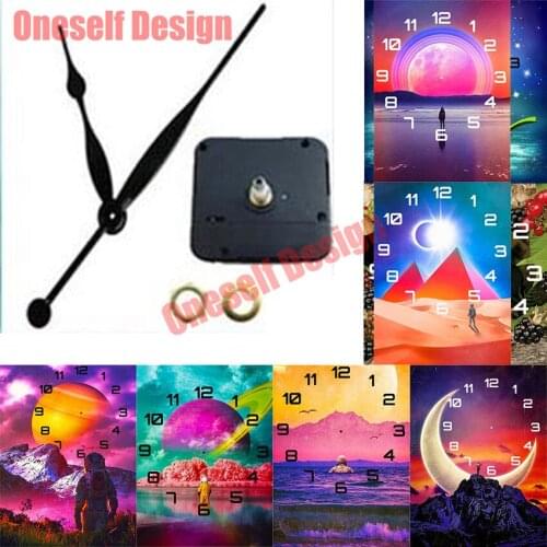 Starry sky 5d diamond mosaic sale clock 5d diamond painting full square/round magic Starry clock diy diamond embroidery full set