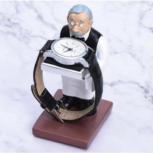 1pc Creative Individuality My Old Housekeeper Resin Watch Stand Earrings Jewelry Gift Organizer Watch Storage Boxes