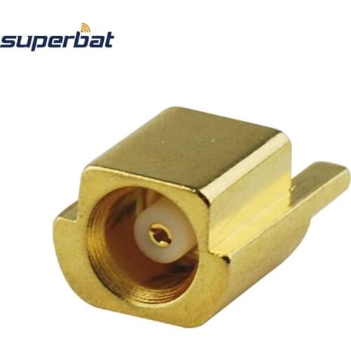 Superbat 10pcs Gold-plated MCX End Launch Jack Edge PCB Mount RF Coaxial Connector