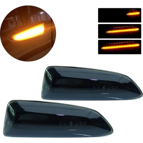 2PCS Dynamic LED Side Marker Lights 12V Flowing Turn Signal Light Side Repeater Lamp Panel Lamp for Opel