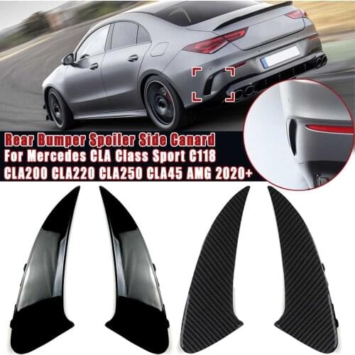 2Pcs/set Car Rear Bumper Spoiler Side Wing Canard For Mercedes CLA Class Sport C118 CLA200 CLA220 CLA250 CLA45 AMG 2020