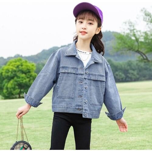 2021 Girls Babys Kids Coat Jacket Jean Outwear Winter Autumn Thicken Warm Overcoat Top Outdoor Sport Birthday Childrens Clothi