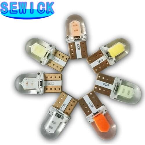 50pcs Led t10 w5w 194 168 COB led car Parking Bulb Auto Wedge Clearance Lamp CANBUS Silica Bright White License Light Bul
